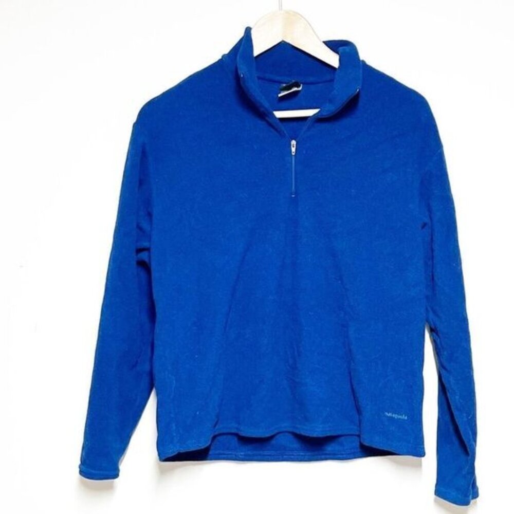 Vintage Patagonia Fleece Quarter Zip Layer Piece Blue Womens L Made in USA